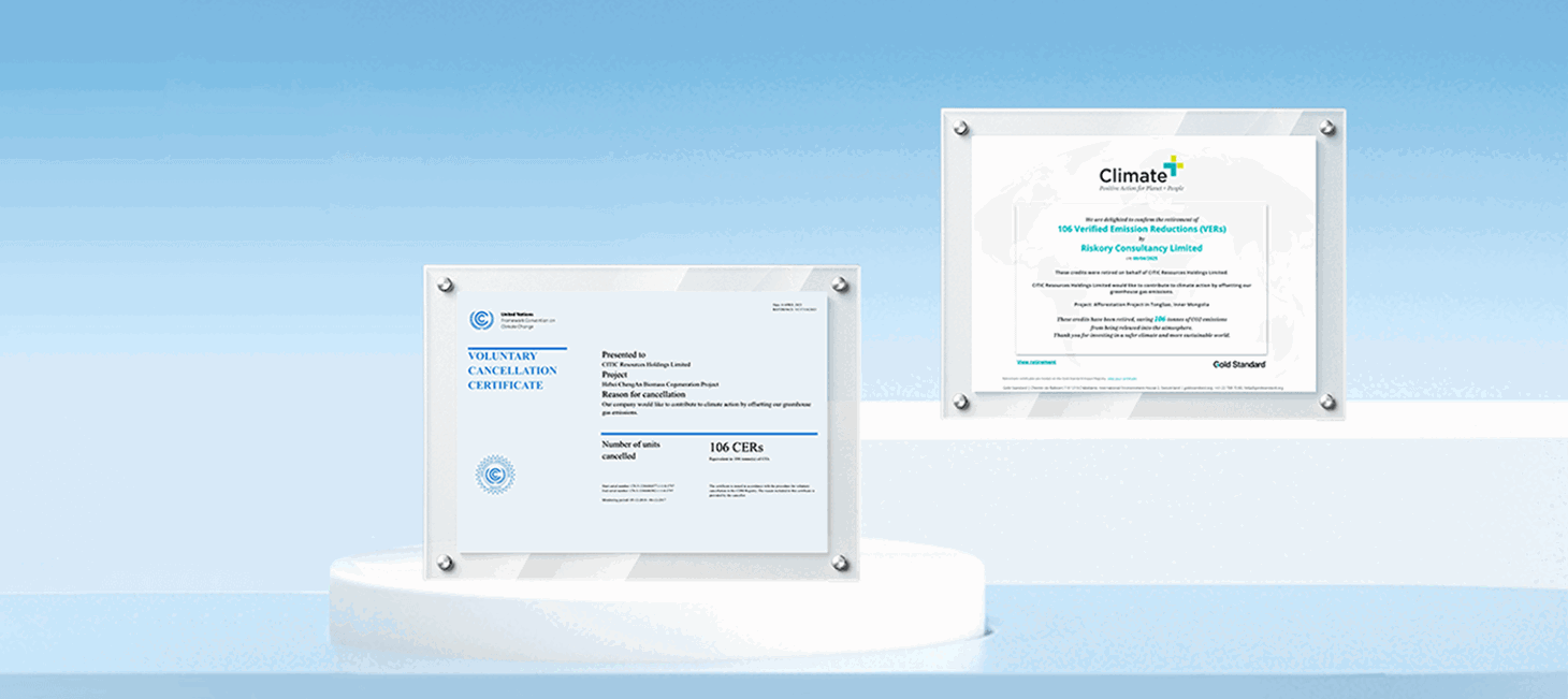 ESG Carbon Offset Certificate